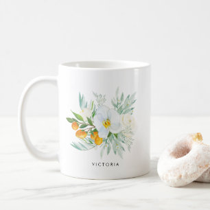 Mug Aquarelle Orchidées & Kumquats Bouquet Bridesmaid