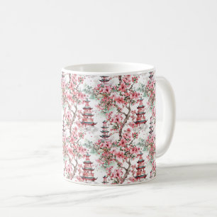 Mug Aquarelle Pagode chinoise - Fleurs de cerisiers (1