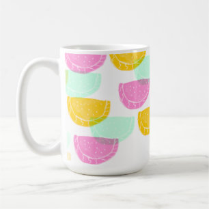 Mug Aquarelle pastèque rose vert jaune Motif