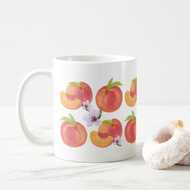 Mug Aquarelle Peaches Musique (Avec donut)