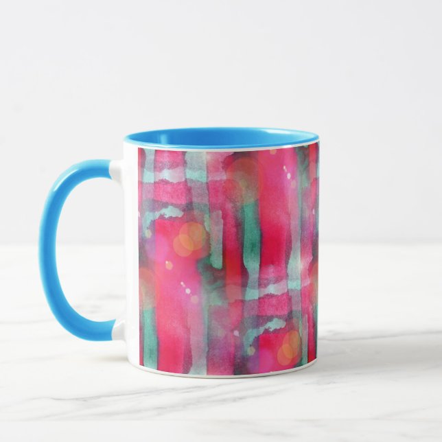 Mug Aquarelle peinte par résumé d'éclat de Sun (Gauche)