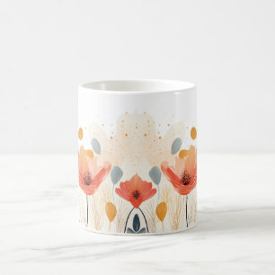 Mug Aquarelle peinture de pavot rouge