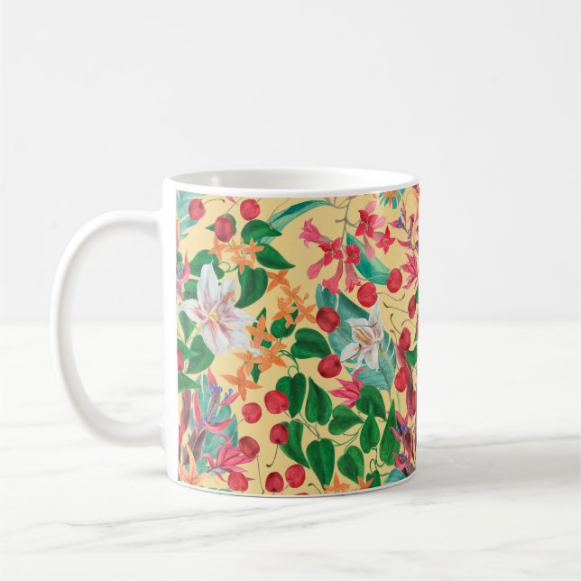 Mug Aquarelle peinture en continu motif avec belle (Gauche)