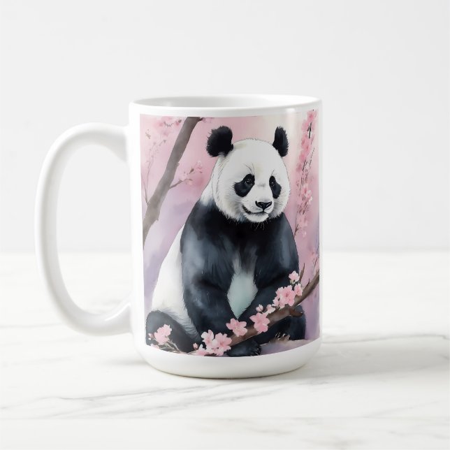 Mug Aquarelle Peinture Panda Ours (Gauche)