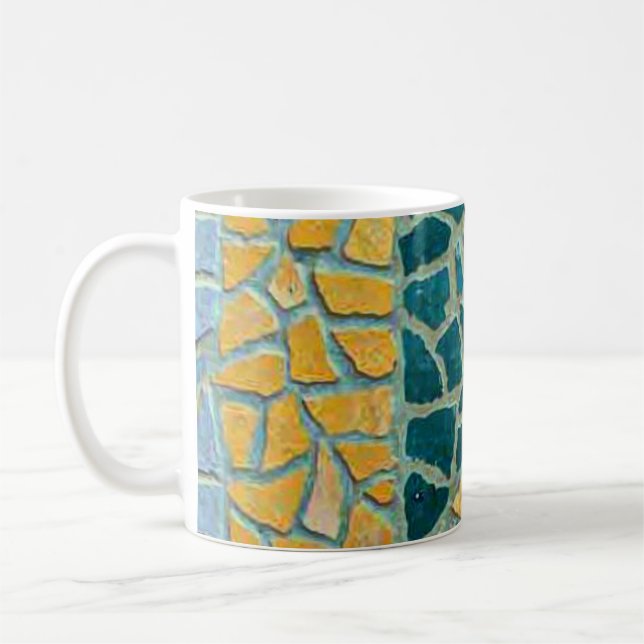 Mug Aquarelle Peinture Pierre Mosaïque + vos idées (Gauche)