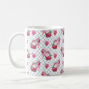 Mug Aquarelle Peonies roses, chaussure d'aquarelle