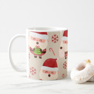 Mug Aquarelle Père Noël Flocon de neige Sucre de canne