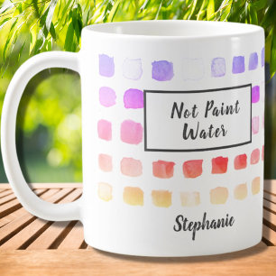 Mug Aquarelle personnalisée Artiste rose non peint Eau