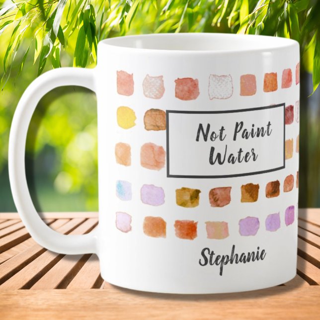 Mug Aquarelle Personnalisée Artiste Rouille Pas Peindr (Créateur téléchargé)