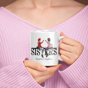 Mug Aquarelle personnalisée des soeurs
