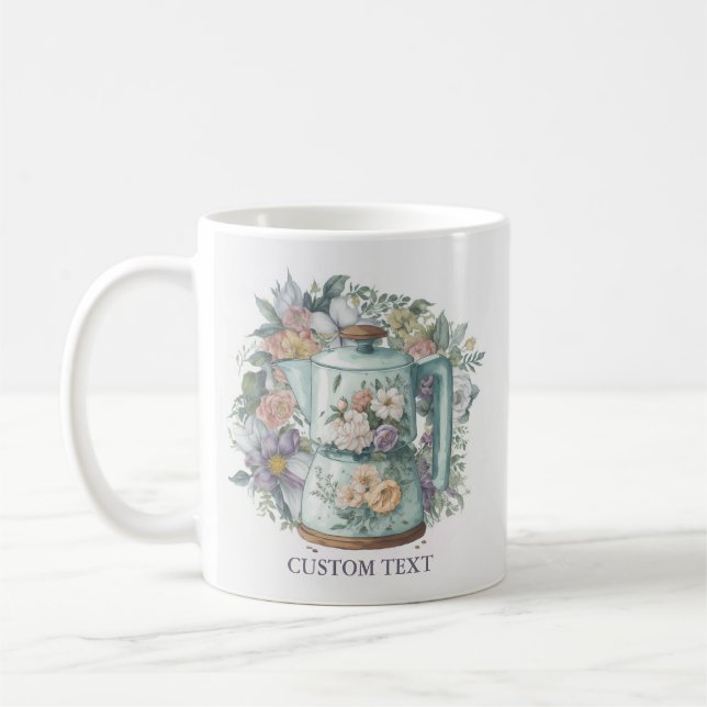 Mug Aquarelle personnalisée Floral (Gauche)