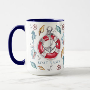 Mug Aquarelle personnalisée Nautique