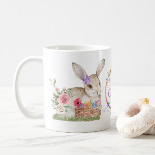 Mug Aquarelle personnalisée Oeuf lapin de Pâques