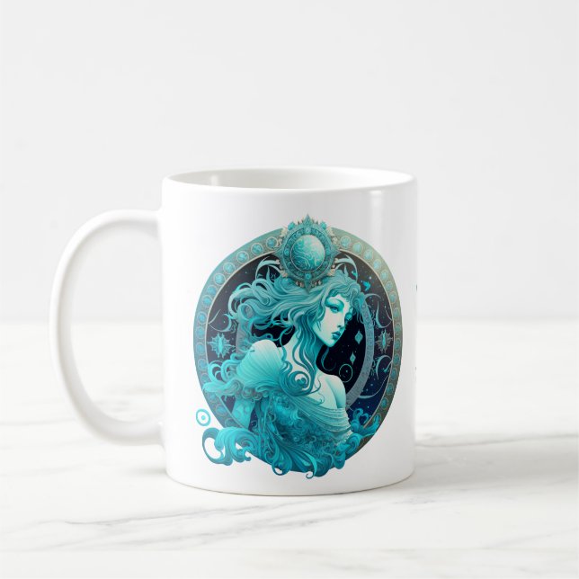Mug Aquarelle personnalisée Zodiac - Aquarius (Gauche)