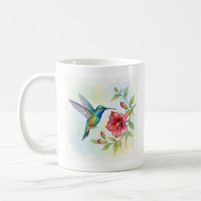 Mug Aquarelle Petit Colibri (Gauche)