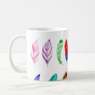 Mug Aquarelle Plumes : Belle Collection Vintage.