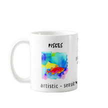 aquarelle Poissons signe zodiaque et caractéristiq