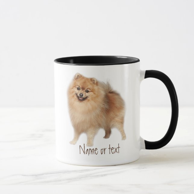 Mug Aquarelle Poméranienne chien animal de compagnie p (Droite)