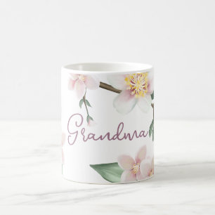 Mug Aquarelle Pomme fleurs grand