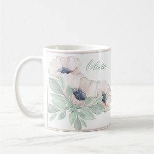 Mug Aquarelle Poppy Nom élégant Fille