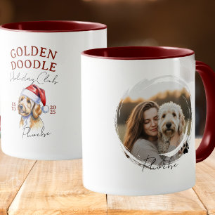 Mug Aquarelle Portrait animal de compagnie Noël Doodle