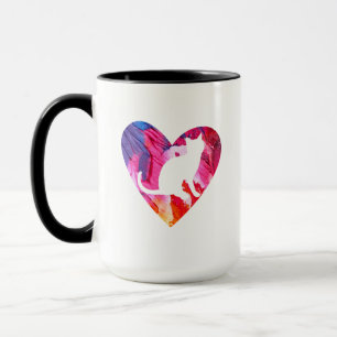 Mug Aquarelle pour femme ou fille en chat teint