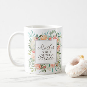 Mug Aquarelle printanière florale mère de la mariée