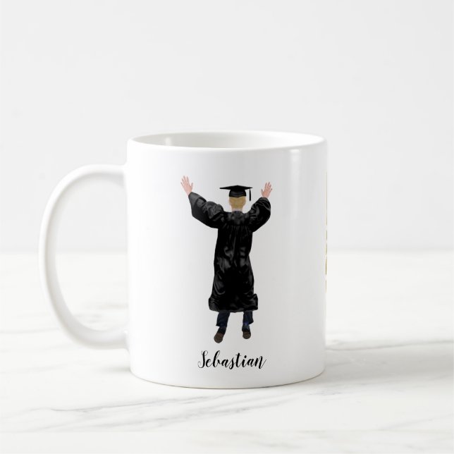 Mug Aquarelle professionnelle personnalisée Garçon (Gauche)