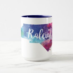 Mug Aquarelle Raleigh, la Caroline du Nord