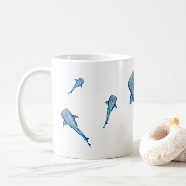 Mug Aquarelle requin (Avec donut)