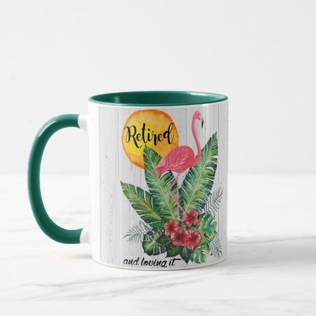 Mug Aquarelle retirée de Flamant rose (Gauche)