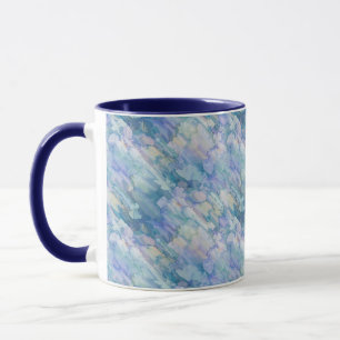Mug Aquarelle Retro Bleu pourpre Motif Raindrop