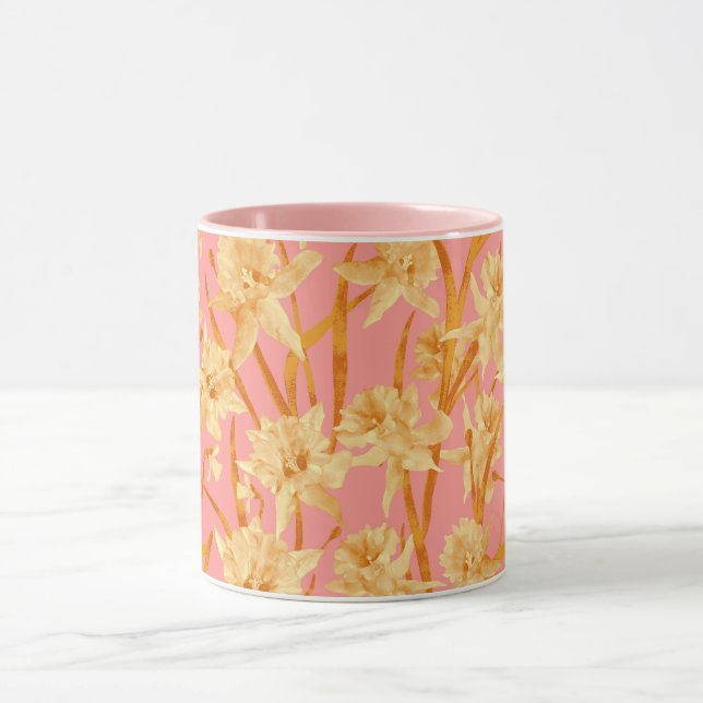 Mug Aquarelle romantique Daffodique (Centre)