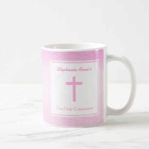 Mug Aquarelle rose communion
