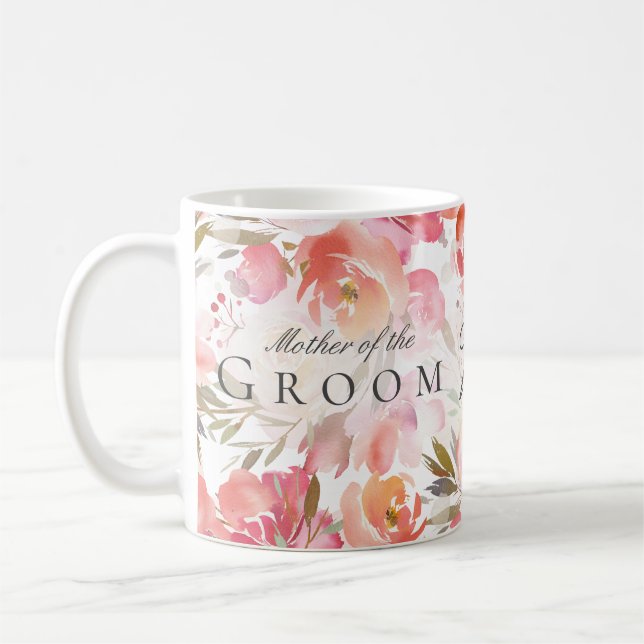 Mug Aquarelle Rose florale Mère de la chambre (Gauche)