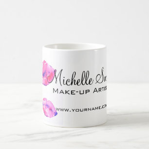 Mug Aquarelle rose lèvres maquillage marque