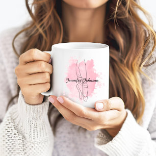 Mug Aquarelle rose Pointe Chaussures