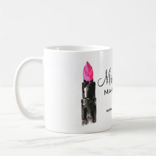 Mug Aquarelle rose rouge à lèvres marque maquillage