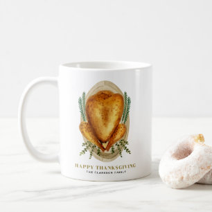 Mug Aquarelle rôtie diner Thanksgiving