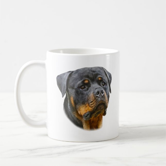 Mug Aquarelle Rottweiler (Gauche)