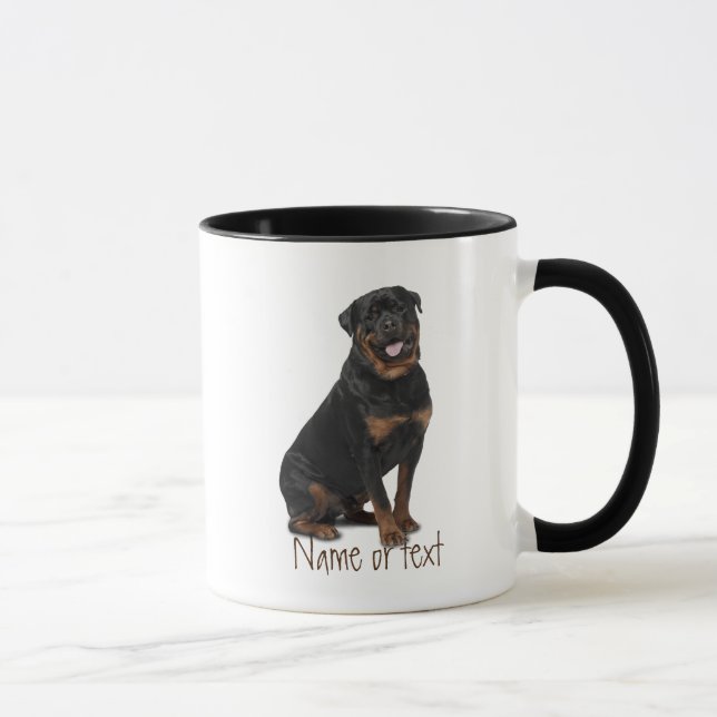 Mug Aquarelle Rotweiller chien animal de compagnie Mus (Droite)