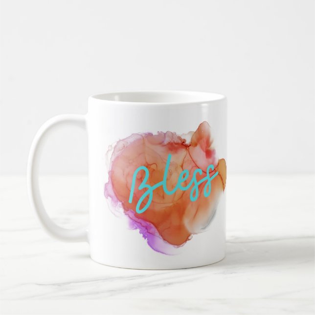 Mug Aquarelle rouge Moderne Word élégant Premium tenda (Gauche)