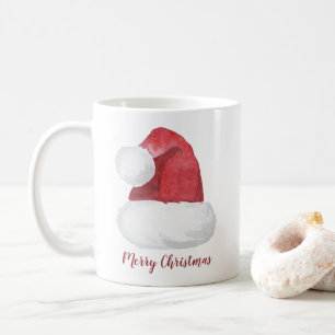 Mug Aquarelle rouge Noël personnalisé