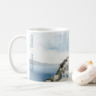 Mug Aquarelle Santorin Grèce