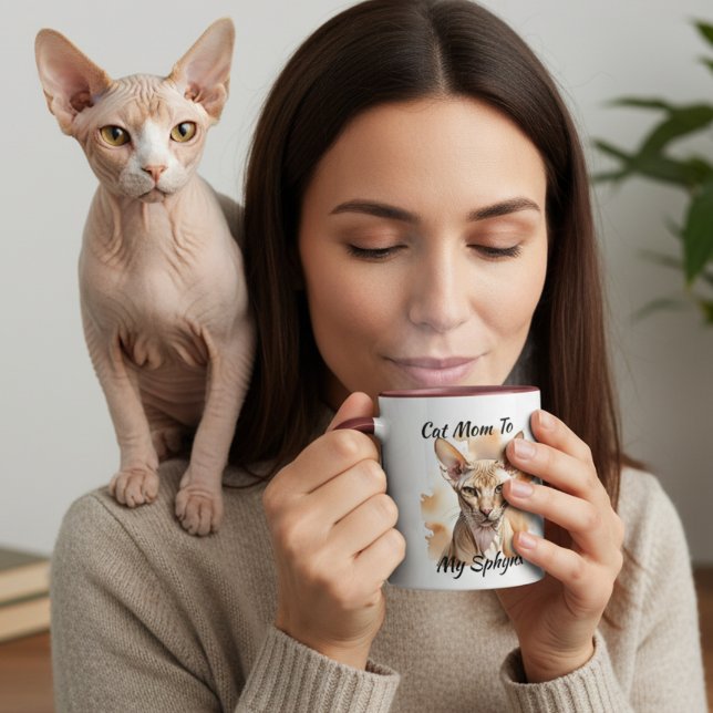 Mug Aquarelle Sphynx Brun Personnaliser (Créateur téléchargé)