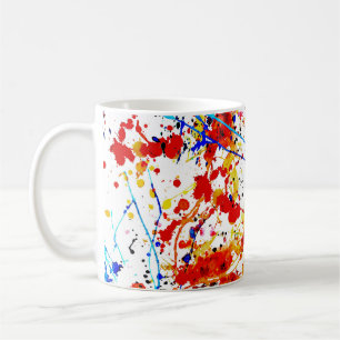 Mug Aquarelle Spots Motif Arrière - plan blanc