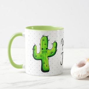Mug Aquarelle tendance Cactus et points noirs Hello Th
