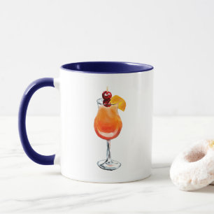 Mug Aquarelle Tequila Sunrise Cocktail