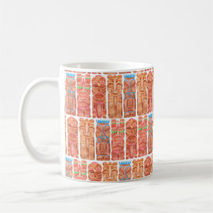 Mug Aquarelle tiki hawaii totem sans couture motif