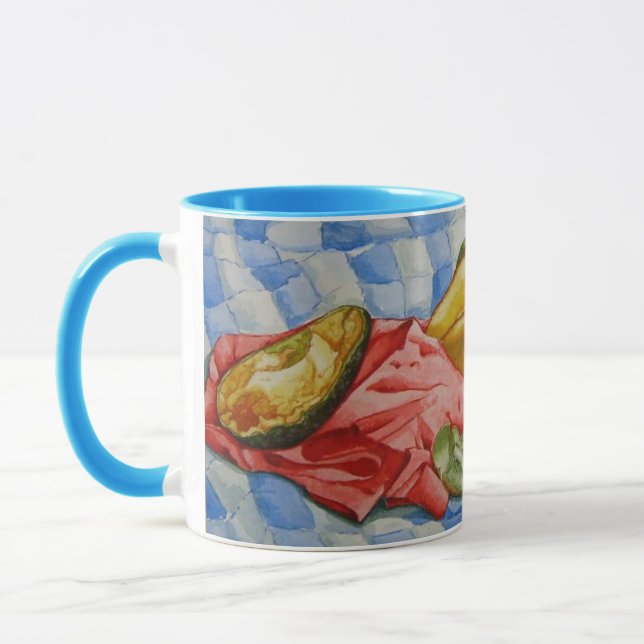 Mug aquarelle toujours image de vie des fruits exotiqu (Gauche)